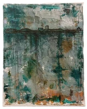 No.539 Original Abstract Modern Minimal Landscape Painting By K.A.Davis 