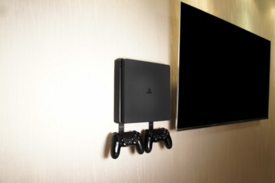 Parete Supporto Console Supporto Kippschutz per Sony PLAYSTATION 4 PS4 Slim