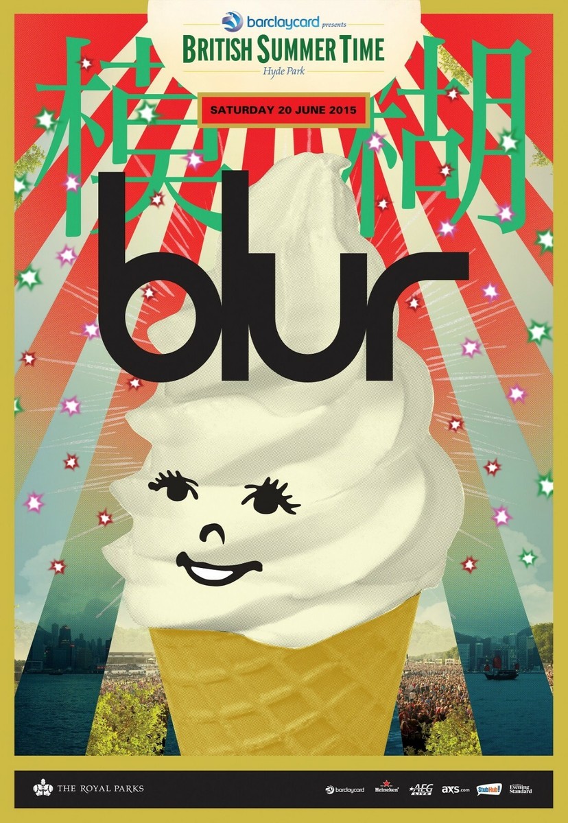 BLUR 2015 LONDON CONCERT TOUR POSTER - Alt / Indie Rock, Britpop