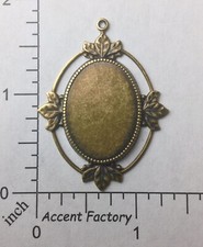 21733 Victorian 25x18mm Pendant Setting Brass...