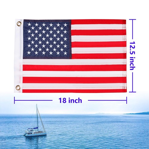 HOOSUN American Flag 12.5" x 18" Small American Flag For Boats,4th Of July De... - Picture 3 of 7
