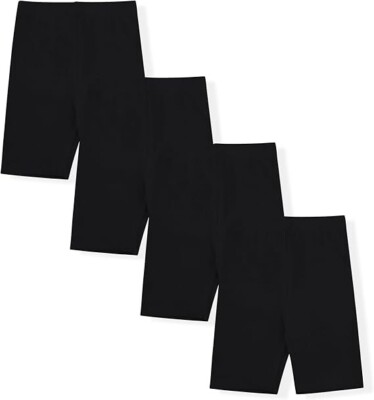 Studio 3 Girls 4Pack Black Biker Short Size 2T 3T 4T 5T 4 5/6 6X 7/8 10/12 14/16