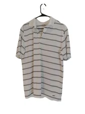 Champion Shirt Golf Performance Mens M White Black Stripes Collared Short Sleeve