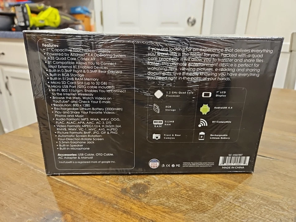 Supersonic 7" Internet Tablet Quad Core 8GB Storage 512MB Ram Memory BRAND NEW - Image 2 of 2