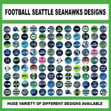 100 Precut SEAHAWKS FOOTBALL TEAM BOTTLE CAP CHARM TRAY IMAGES 1 inch DESIGNS