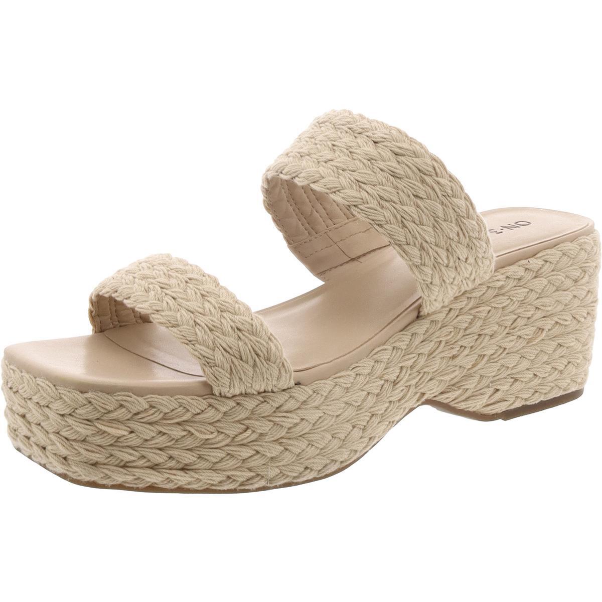 На 34-й день рождения женские плетеные босоножки на платформе Norina Slip-On с двумя ремешками, BHFO 2286