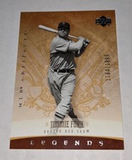 JIMMIE FOX 2005 UPPER DECK ARTIFACTS # 172 LEGENDS SP INSERT #D /1999 HOF CARD