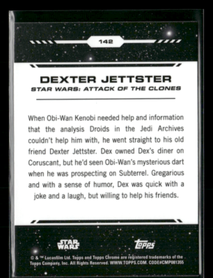 2024 Topps Chrome Star Wars Card #142 Dexter Jettster Attack Of
