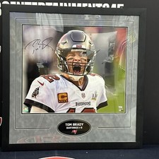Tom Brady signed/framed Tampa Bay Buccaneers 20x24 Fanatics COA GOAT