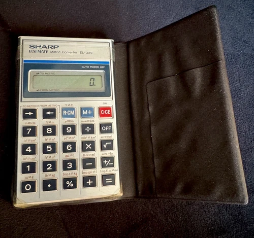 Vintage 1980s SHARP Pocket Calculator EL-330 ELSI MATE Working Made in Japan