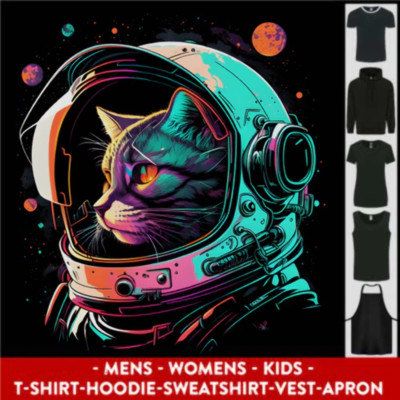 Eine Astronaut Katze im Weltraum Herren Damen Kinder Unisex