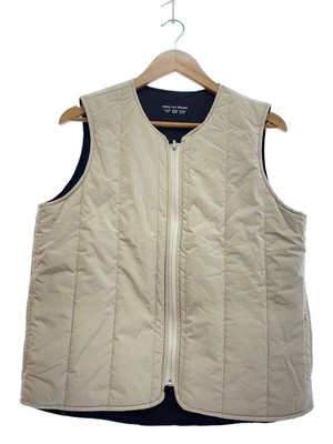 ENDS AND MEANS OTHER VEST M NYLON CREAM BEIGE REVERSIBLE BLACK 
