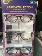 Design Optics Limited Edition Full Frame Ladies Reading Glasses 3 PK 2.0