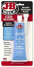 J-B Weld 31310 All-Purpose RTV Silicone Sealant and Adhesive - 3 oz. - Clear