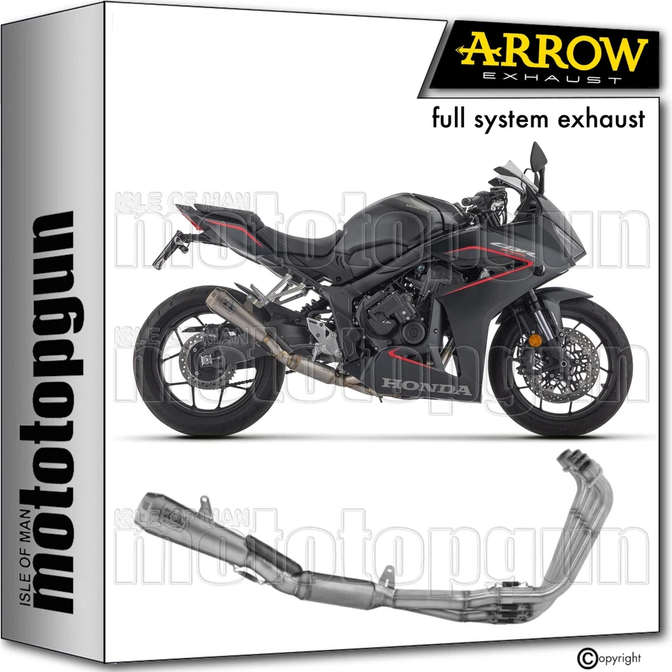 full system exhaust racing titanium pro arrow for honda cbr 650 r 2024 24