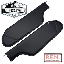 1971-1975 Chevrolet Caprice Impala Convertible Sun Visors Black Vinyl- Pair