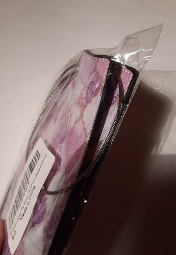 Luggage Tag Leather Pink , Purple And White Colors Bohemian Pattern 2 Tag Pack - Picture 9 of 9