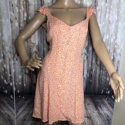 open lace back dress Paige Summer Midi Wrap Dress In White With Orange Ditsy Floral Print – Love