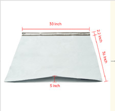 100~ 30x5X36" Self Sealing Poly Mailer w/ gusset Envelope Bags 3 mil heavy duty
