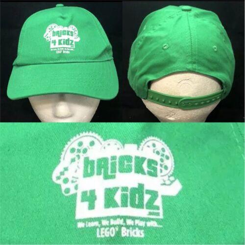 LEGO Bricks 4 Kidz Snapback Hat Company Logo Youth Size Cap Toy Promo Green - Afbeelding 1 van 12
