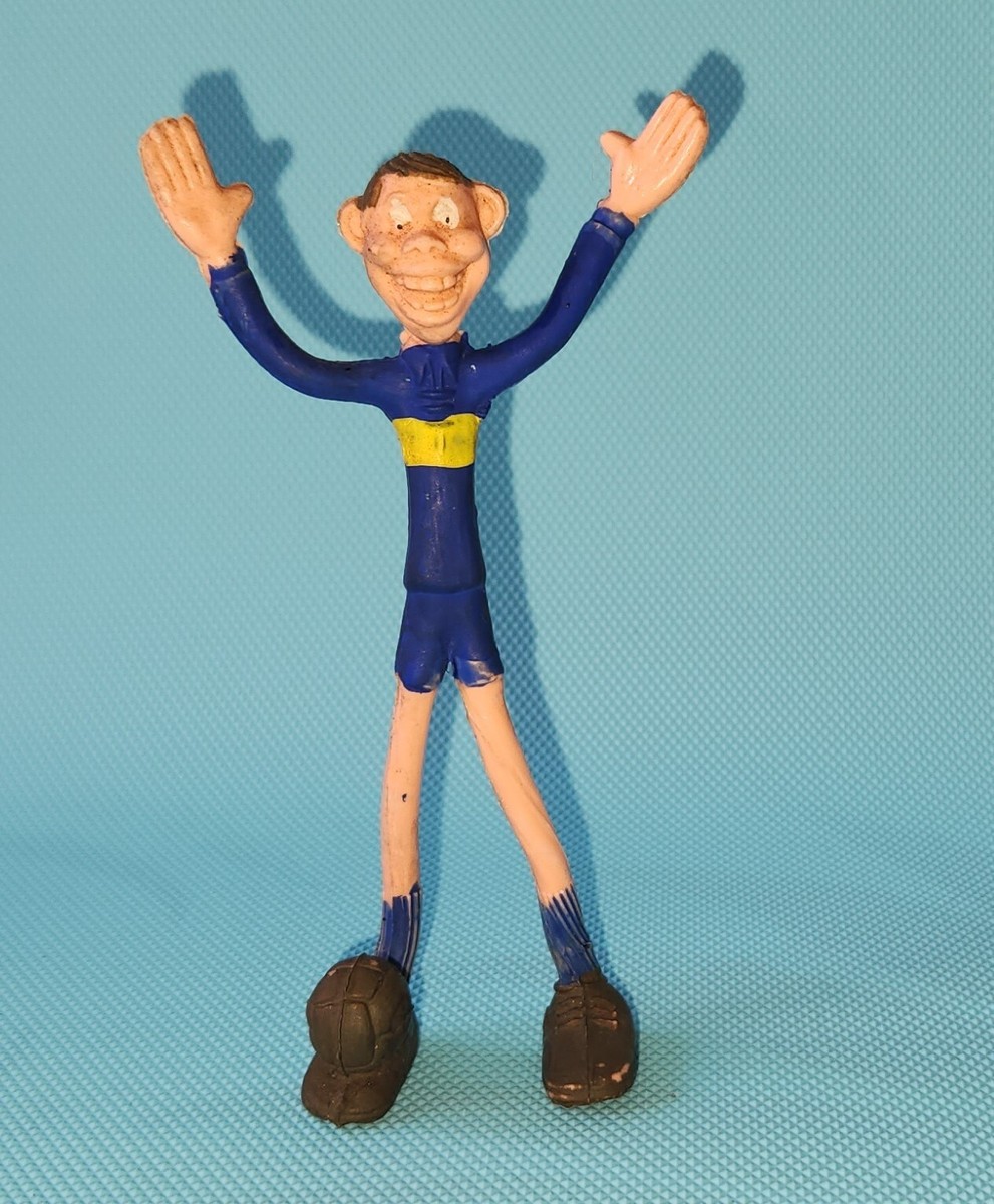C.A. BOCA JUNIORS vintage ARGENTINA bendable rubber figure SOCCER