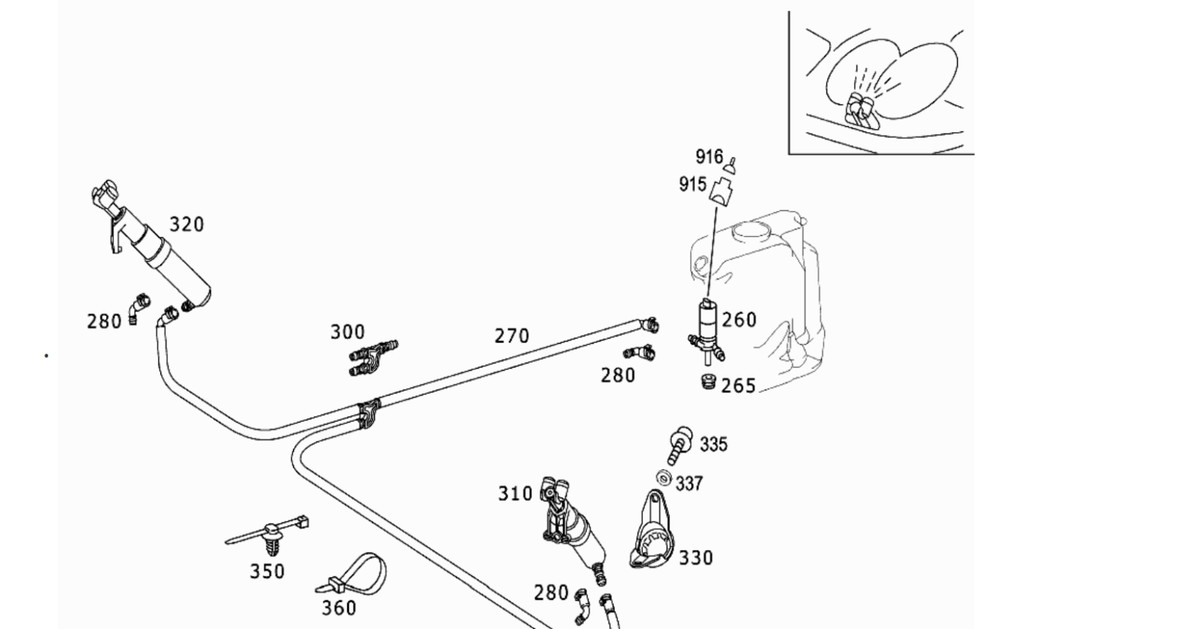 A2308601947 Mercedes W230 SL Waschdüse für Scheinwerfer Links Neu  