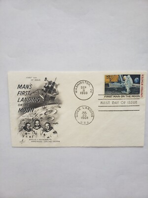 First Day Of Issue Envelope 1969 Man's First Landing On The Moon