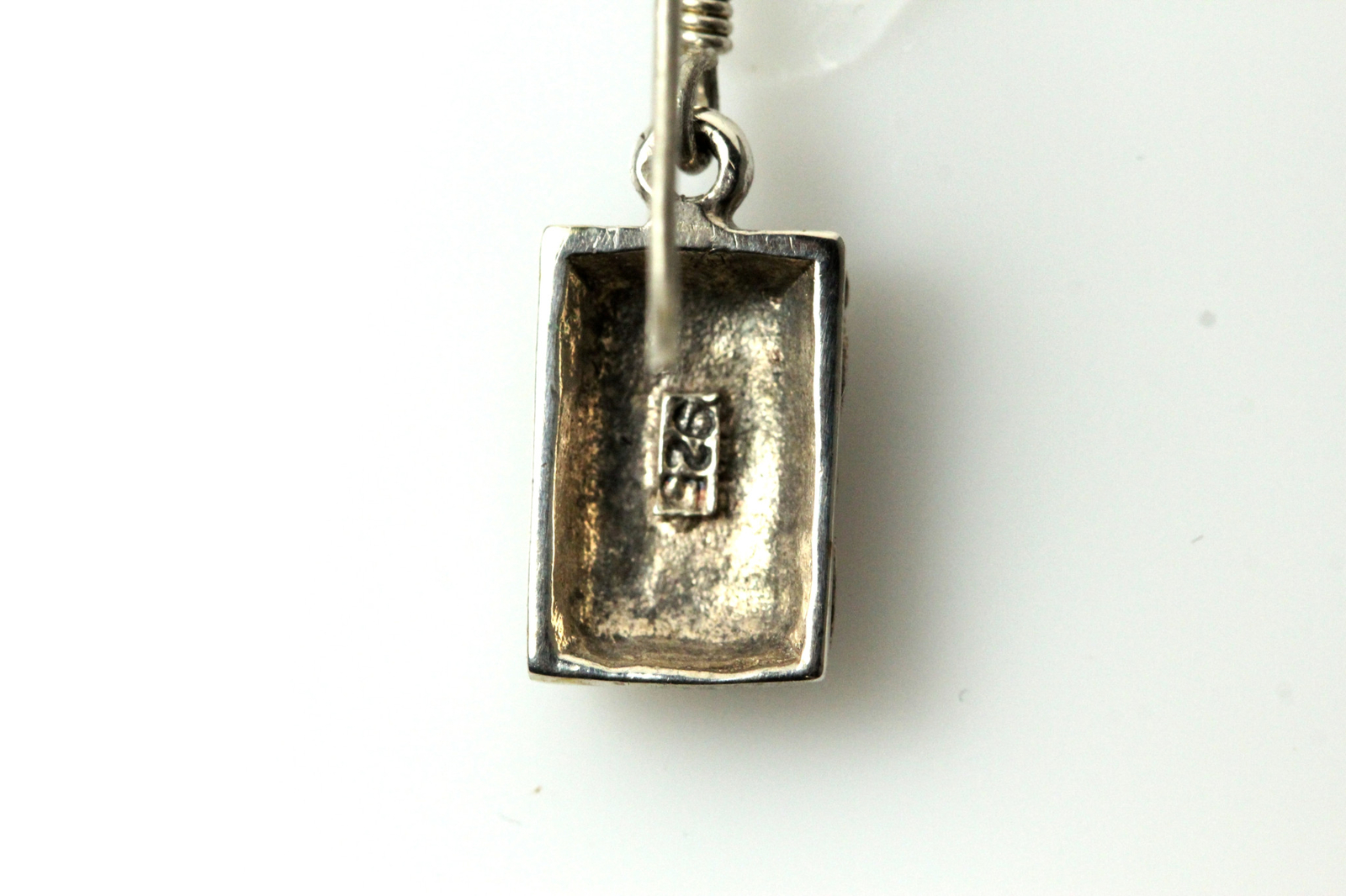 Small 925 Sterling Silver Rectangular Four Color … - image 11