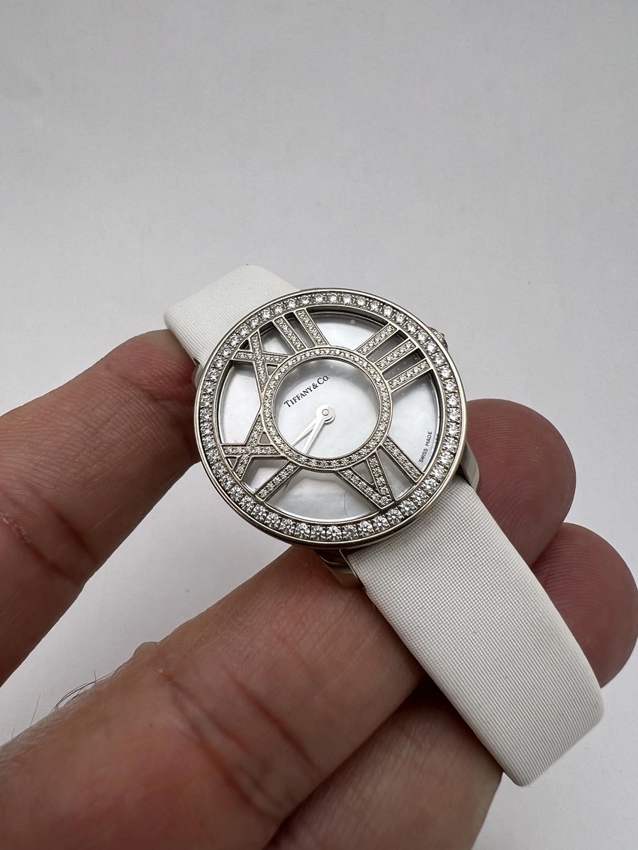 Tiffany & Co. Atlas Cocktail Round Ladies Watch Diamond K18wg