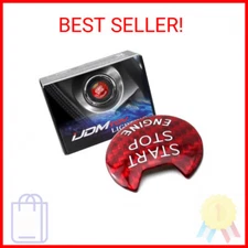 iJDMTOY Gloss Red Real Carbon Fiber Keyless Engine Start/Stop Push Start Button 