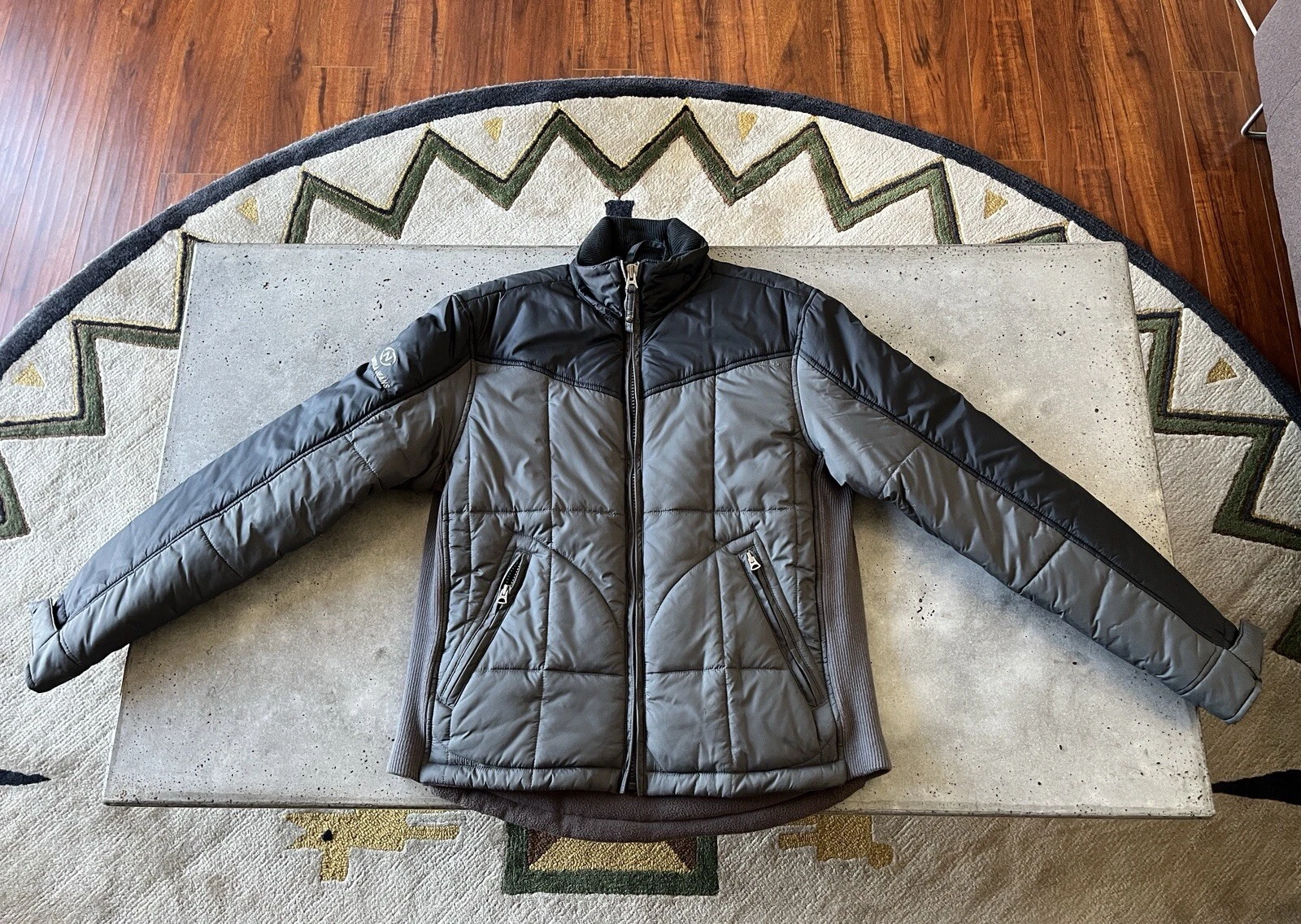 Nautica Mixed Media Fleece Lined Puffer Jacket - Mens - Small - Mint