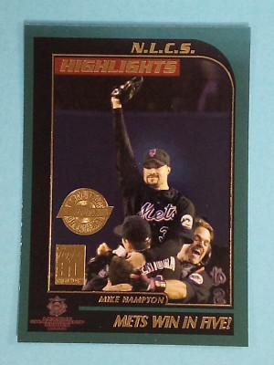 2001 Topps HOME TEAM ADVANTAGE ''Mets Win In Five!'' Mike Hampton #404  