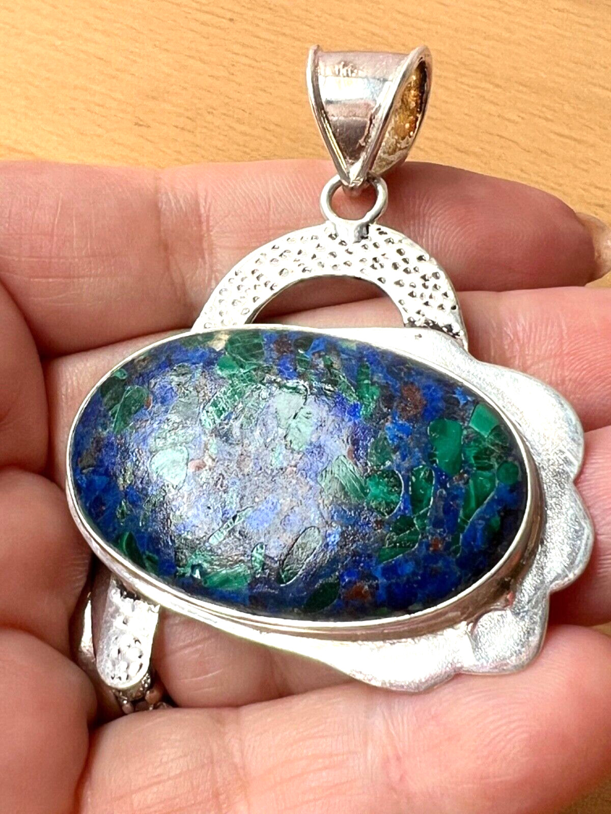 OVERSIZED STATEMENT LAPIS MALACHITE CHRYSOCOLLA P… - image 16