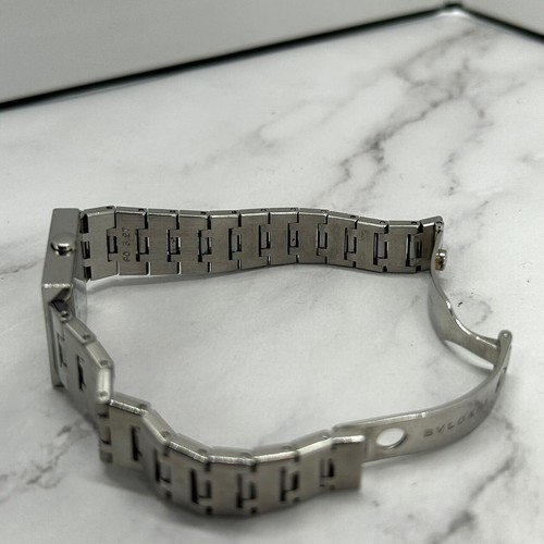 Autentico orologio BVLGARI Quadrato SQ22 acciaio inossidabile quadrante nero ... - Foto 11 di 14