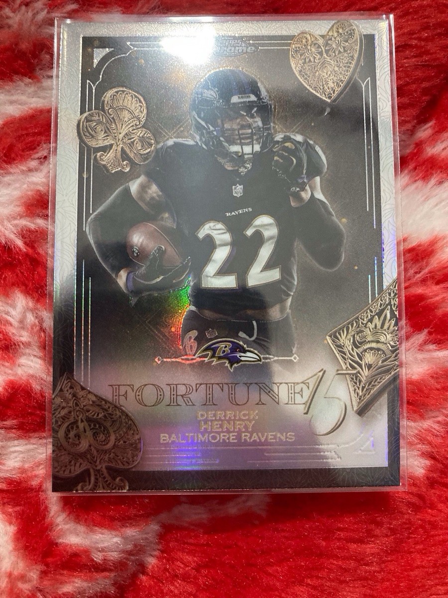 2025 Topps Chrome Fortune 15 Derrick Henry Refractor SP Baltimore