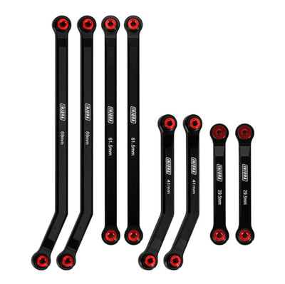 INJORA 8PCS Aluminum High Clearance 4 Links Set Axial Deadbolt Betty SCX24-72BK