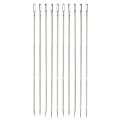 10pcs 8 Inch Upholstery Needles Stainless Steel Large Eye Stitching Needles