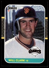 Will Clark 1987 Donruss #66 San Francisco Giants FREE SHIPPING AutographDen
