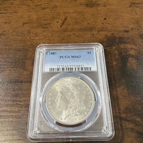 1887-P Morgan Silver Dollar PCGS MS63 ~ Beautiful Luster ~ PCGS
