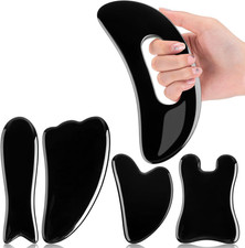 5 Pcs Gua Sha Facial Tools Set and 1 Pcs Body Gua Sha Massage Tool with Handle