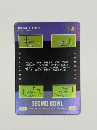 2026 Bo Jackson Battle Arena Tecmo Bowl First Edition Foil Draw Limit BPL4 Plays