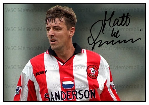 12485. Matt Le Tissier Signed Pictures (A4 Prints) Southampton England