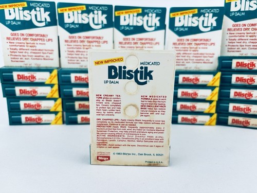 Menge 22 Vintage Blistik Lippenbalsam - 1983 medizinischer Sonnenschutz - Blistex Neu aus altem Lagerbestand - Bild 9 von 14