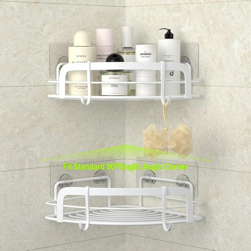 Bla Bathroom Corner Shower Shelfs, Adhesive Wall Mounted Shower - Picture 8 of 22