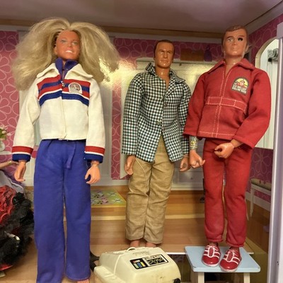 Bionic Woman Doll Lot Six Million Dollar Man Steve Austin backpack Oscar Goldman