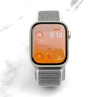 Apple Watch Series 8 45mm Starlight Aluminum with Silver Loop GPS 