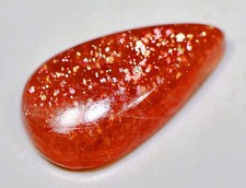 19 Ct 7X14X26 mm Top Quality Natural Fire Sunstone Pear Cabochon Gemstone KW-160