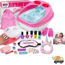 Kids Foot Spa  Nail Kit Set, Kids Spa Day Kit for Girls, Massage Foot Soak T...