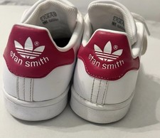 Adidas Stan Smith J Kid's Unisex Cloud White/Bold Pink Shoes B32703
