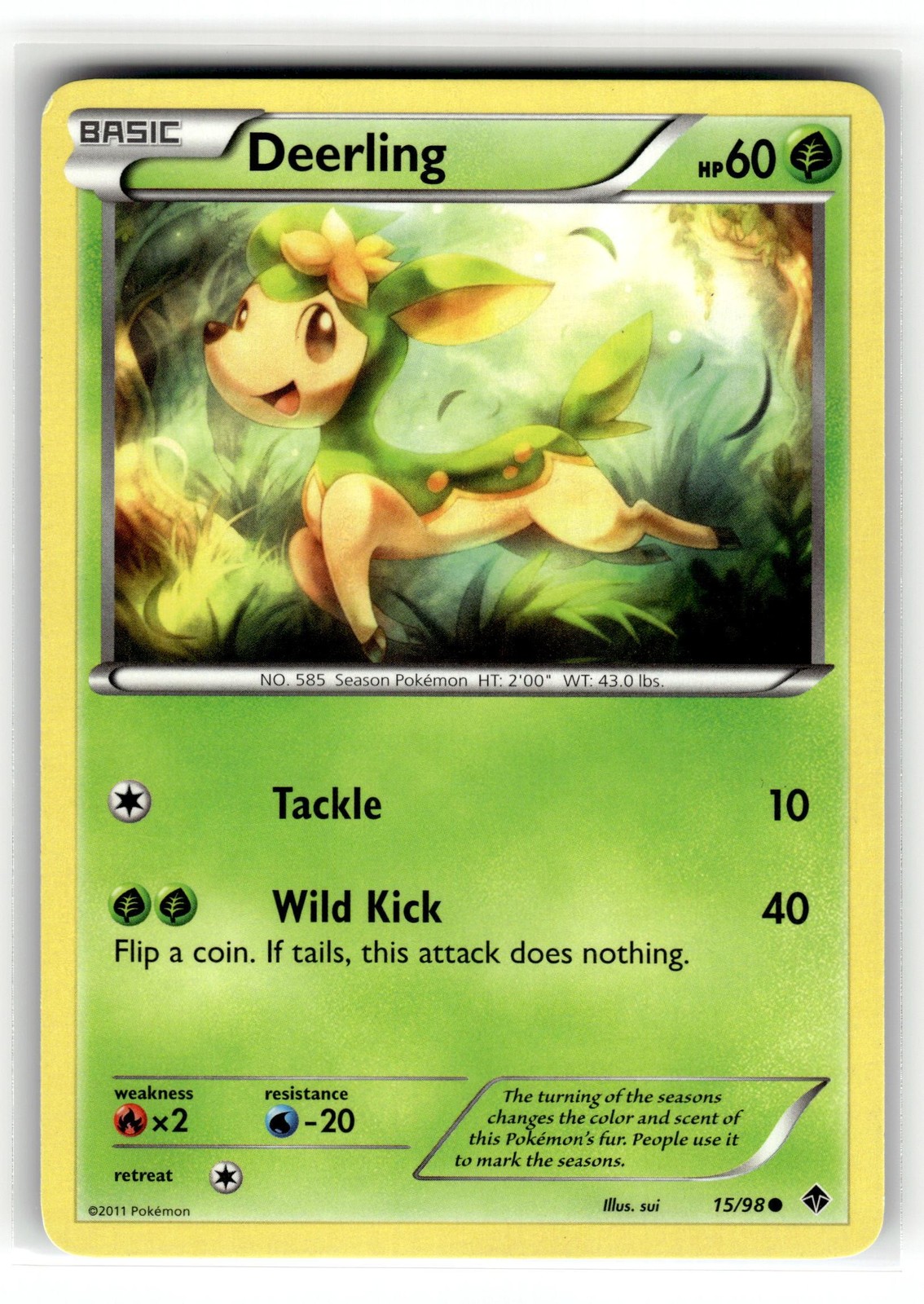 Pokemon: Emerging Powers Deerling #15/98 Deerling- Common.V05